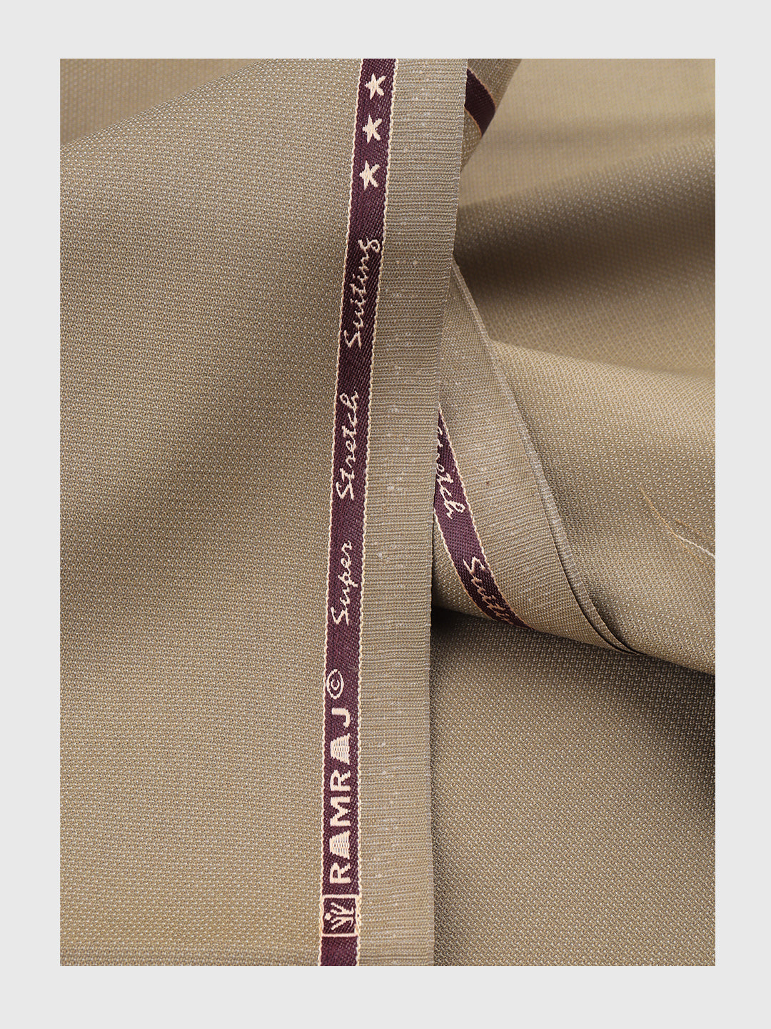 Men Poly Viscose Blend Suiting Fabric Dark Sandal Enable Stretch