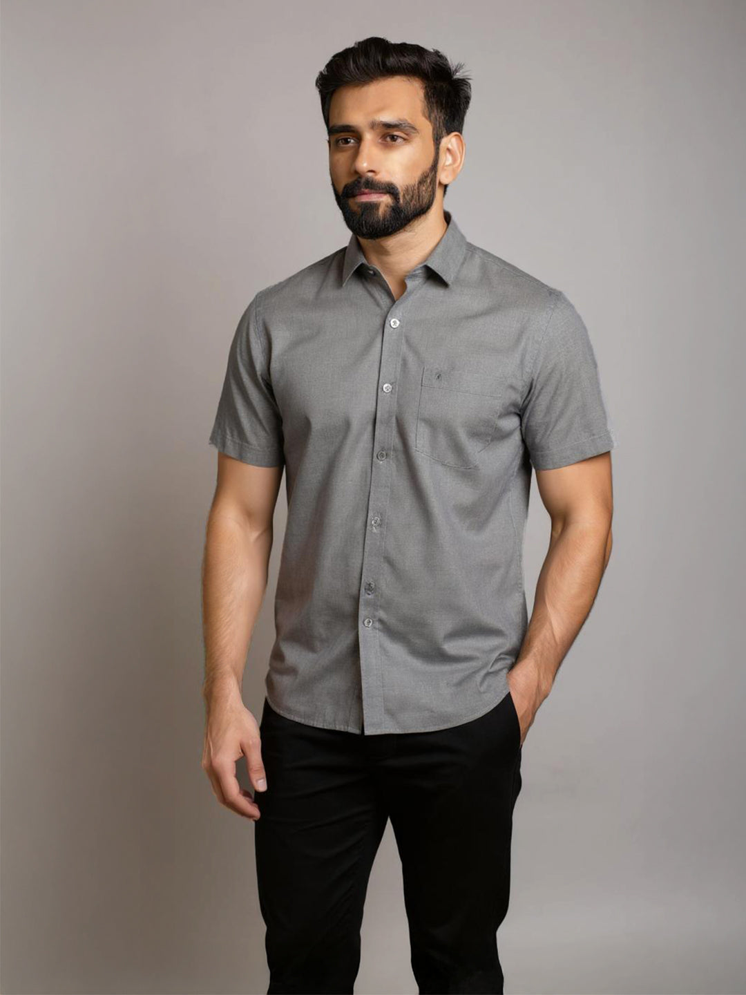 Men Cotton Rich Shirt Cyan Green Trendy 8 YH8
