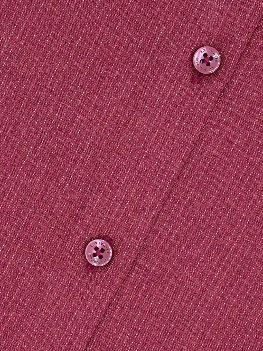 Prima Club Premium Cotton Dobby Pink Red Stripes Regular Fit Shirt SRAX3