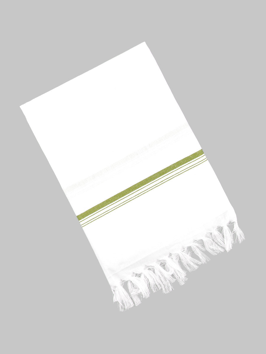 Cotton White Bath Towel Cypress-Green