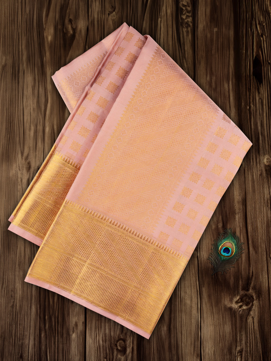 Men 100% Pure Silk 5" Jari Gold  Border Rajdharbar