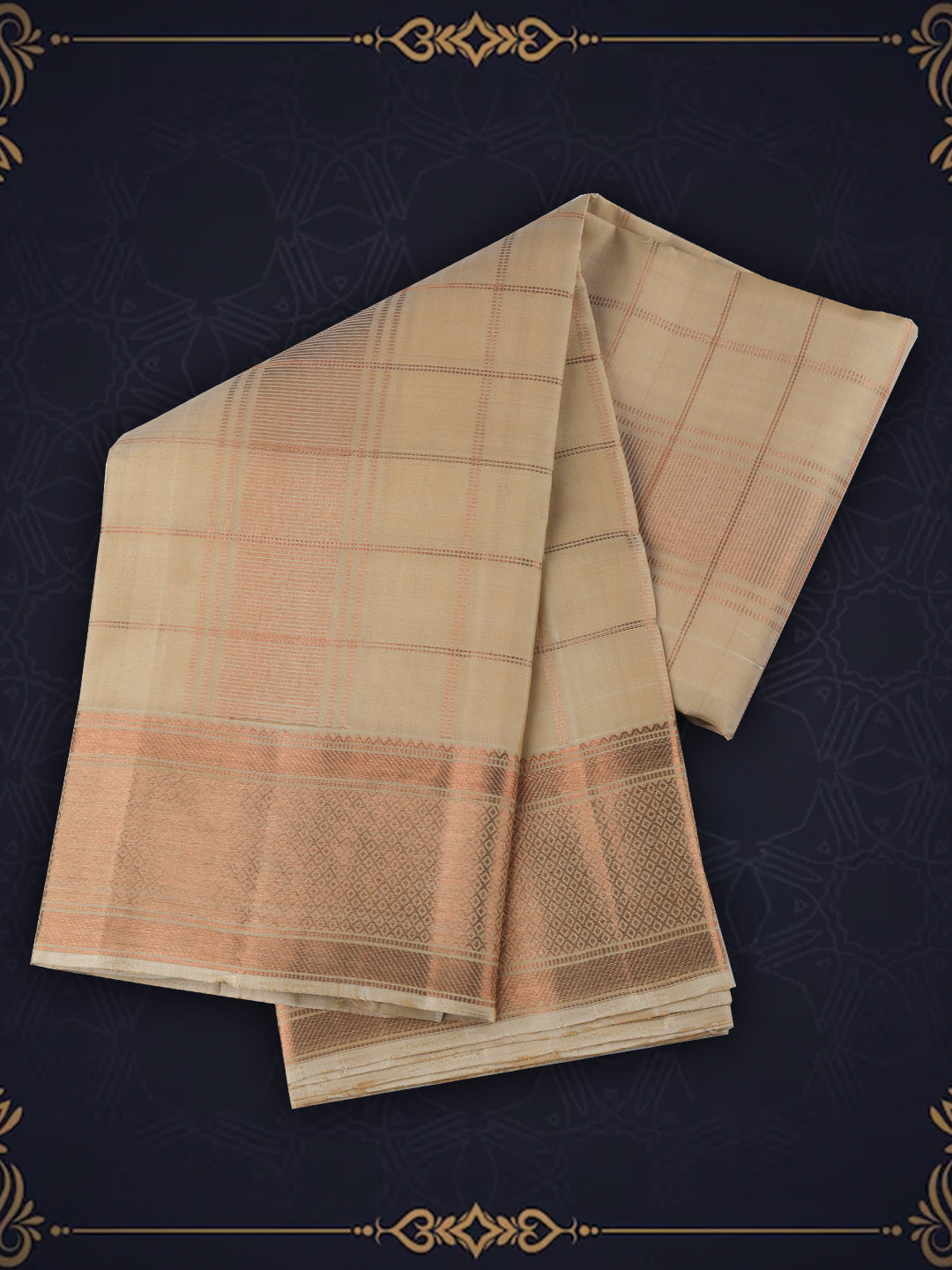 Men Pure Silk Dhoti with 5" Jari Border Klasam