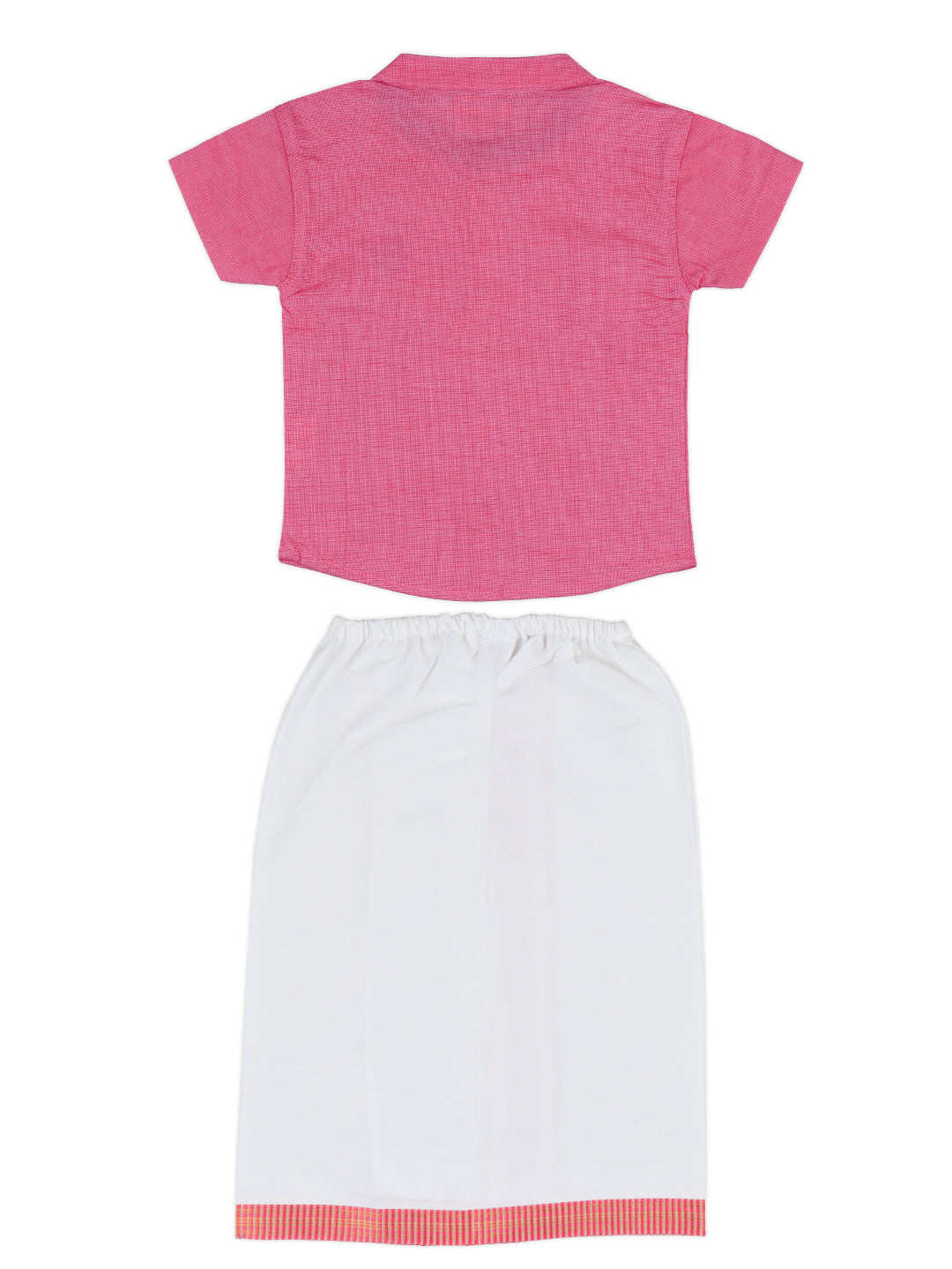 Born Baby Shirt & Dhoti Set Pink GL4