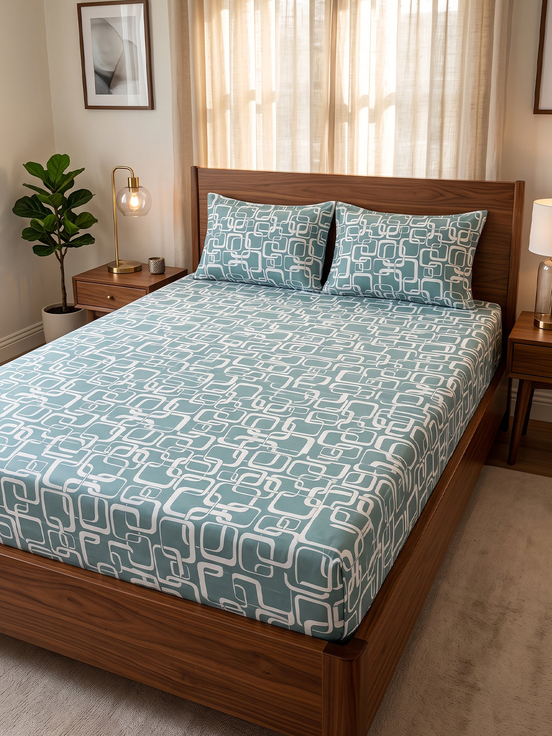 King Size Premium Cotton Bed Sheet & 2 Pillow Cover Set BPP02
