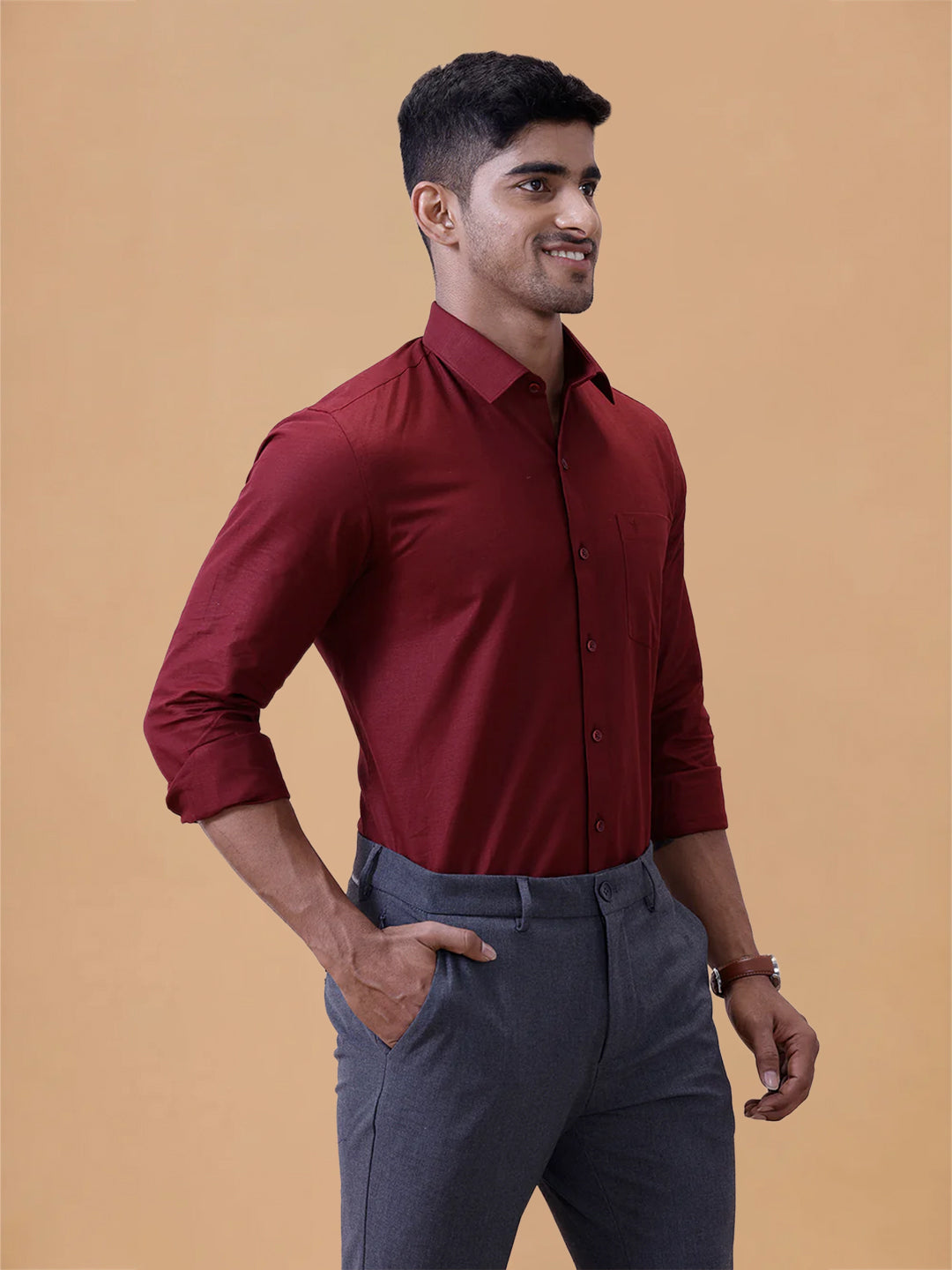Cotton Rich DK Berry Red Regular Fit T64 ANT8