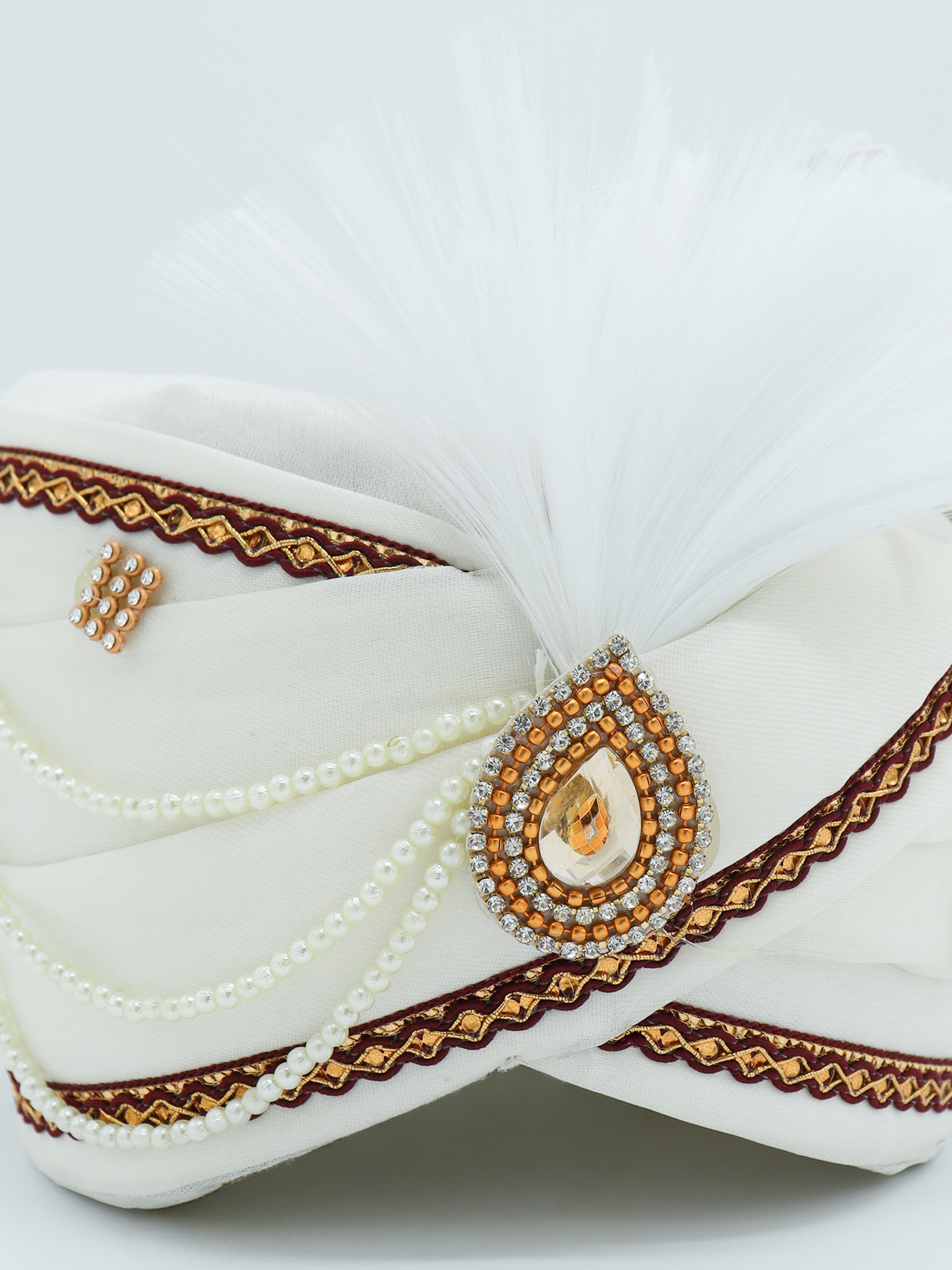 Traditional Silky Style Wedding Turban  - 128