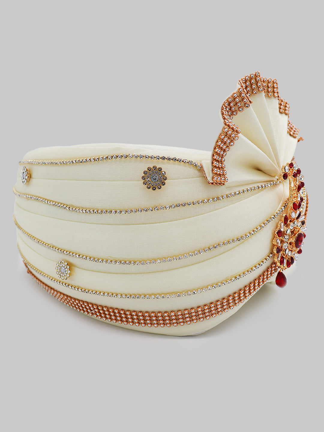 Traditional Silky Style Wedding Turban  - 106