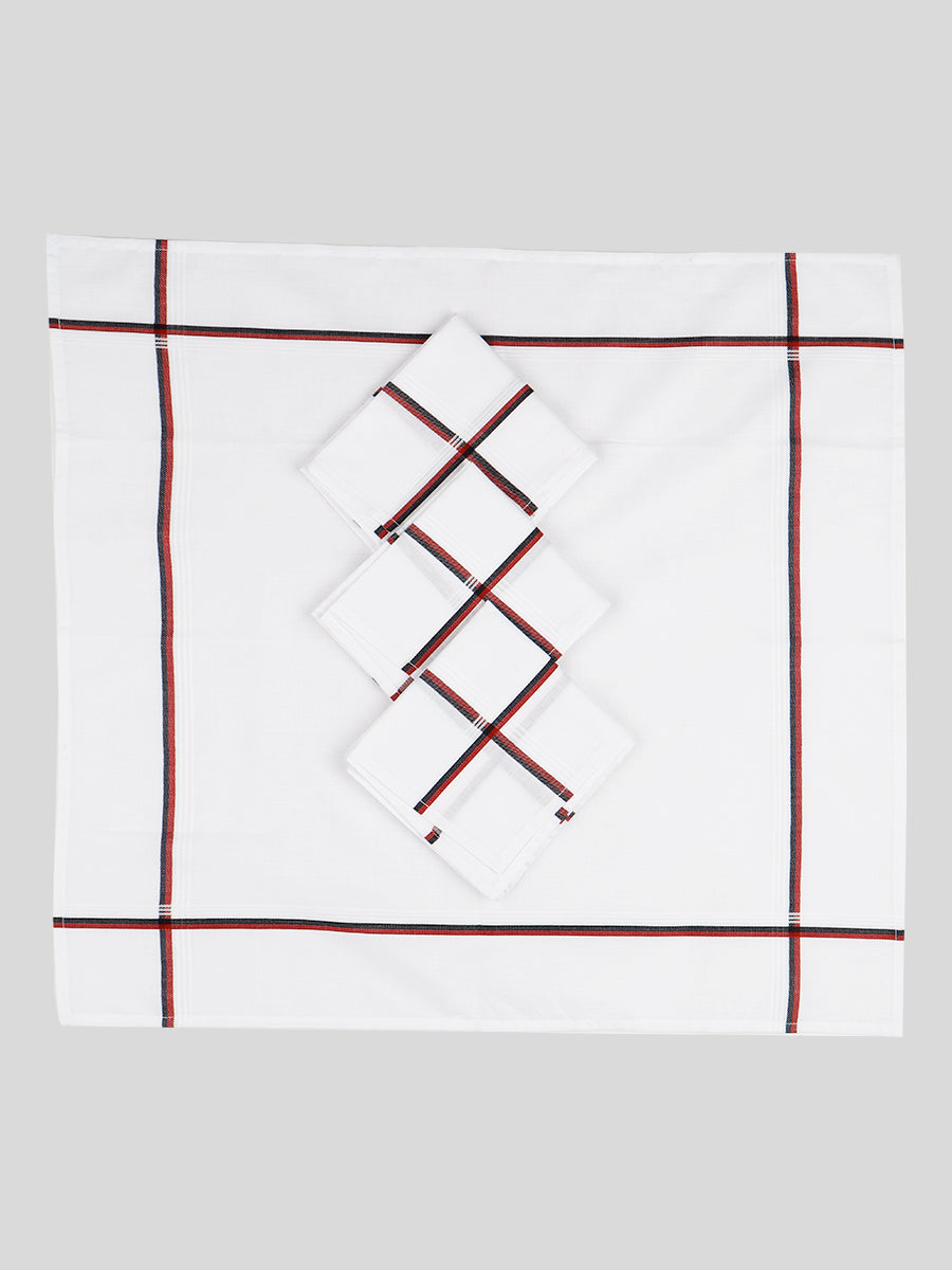 Good Feel DMK Handkerchief White ( 5 PCs Pack )-Pattern alternative view