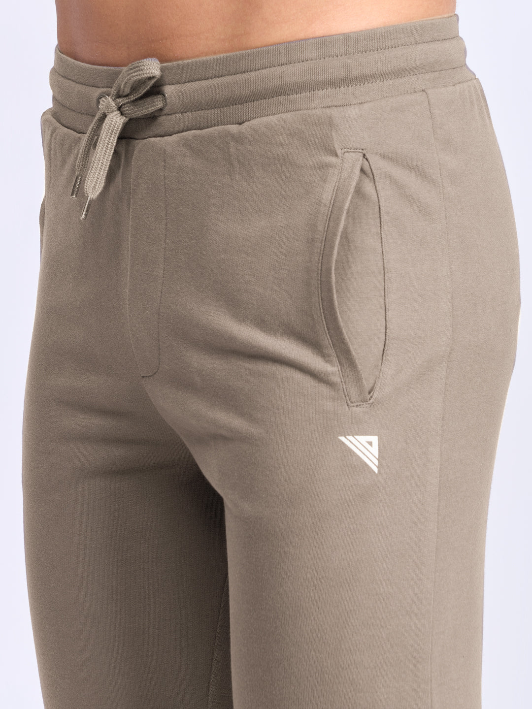 Men Combed Cotton Rich Jogger with Side Pockets Beige EJ7
