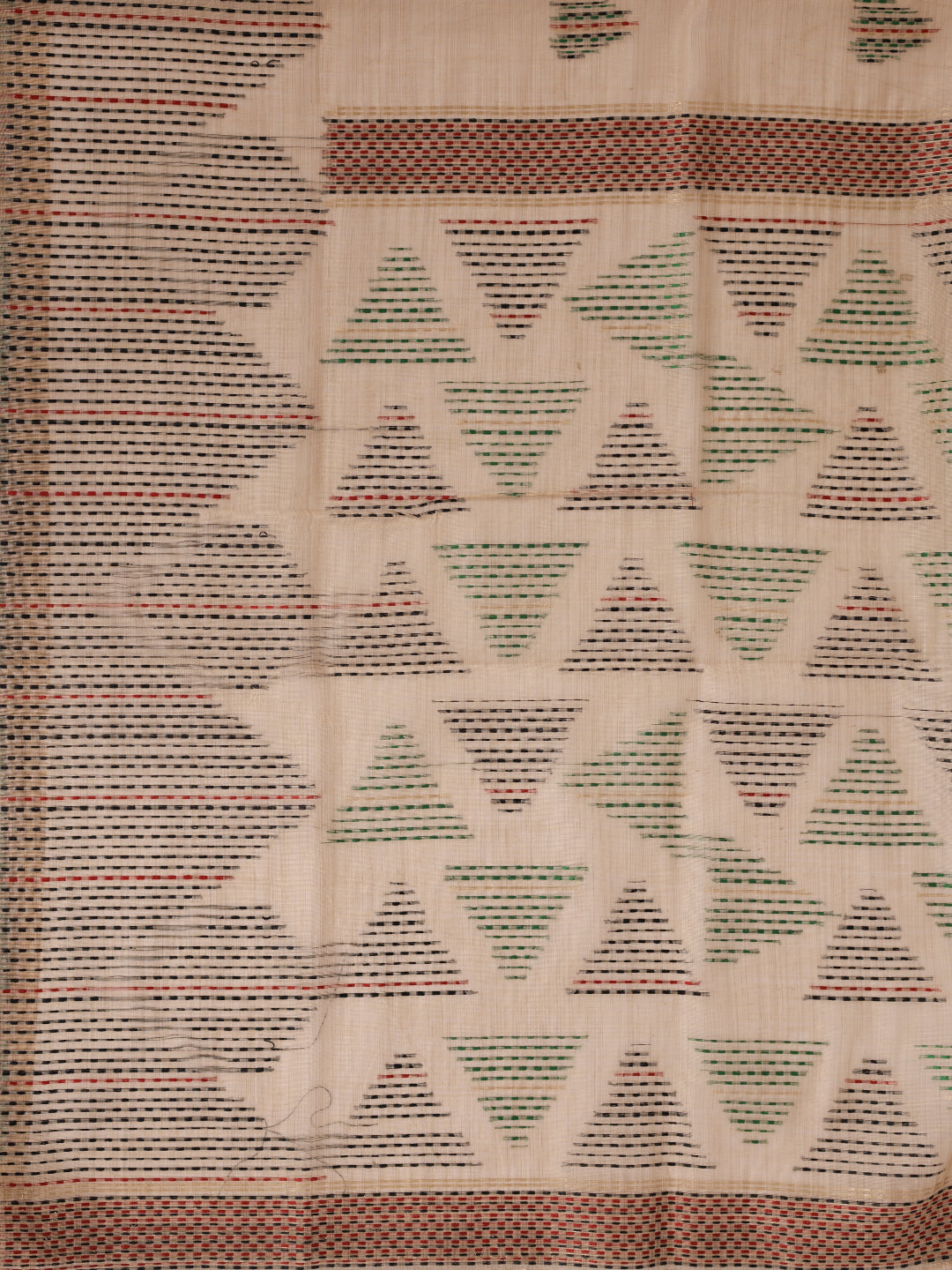 Women Kora Cotton Brown Printed Saree KC01