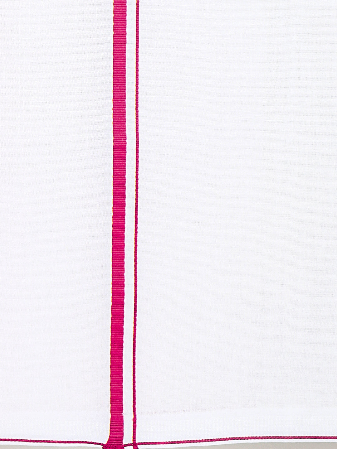 Men Starch Cotton Single Layer White Dhoti with Small Border ML01