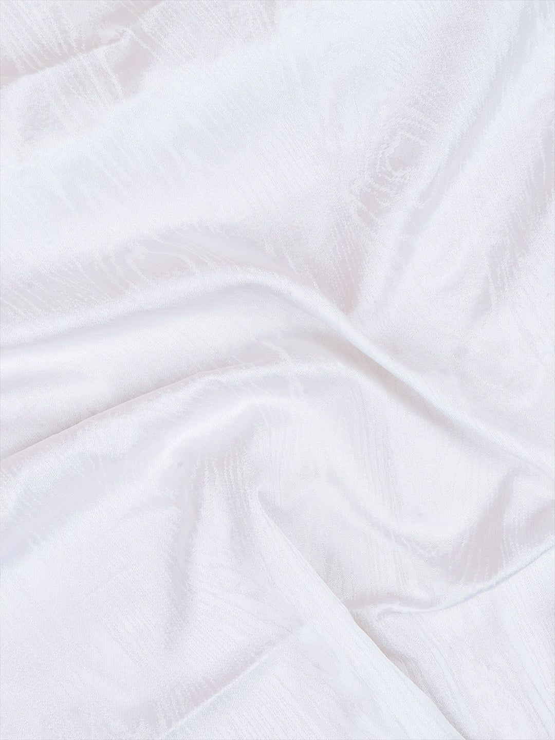 100% Pure Silk Wood Design Kurta Fabric White