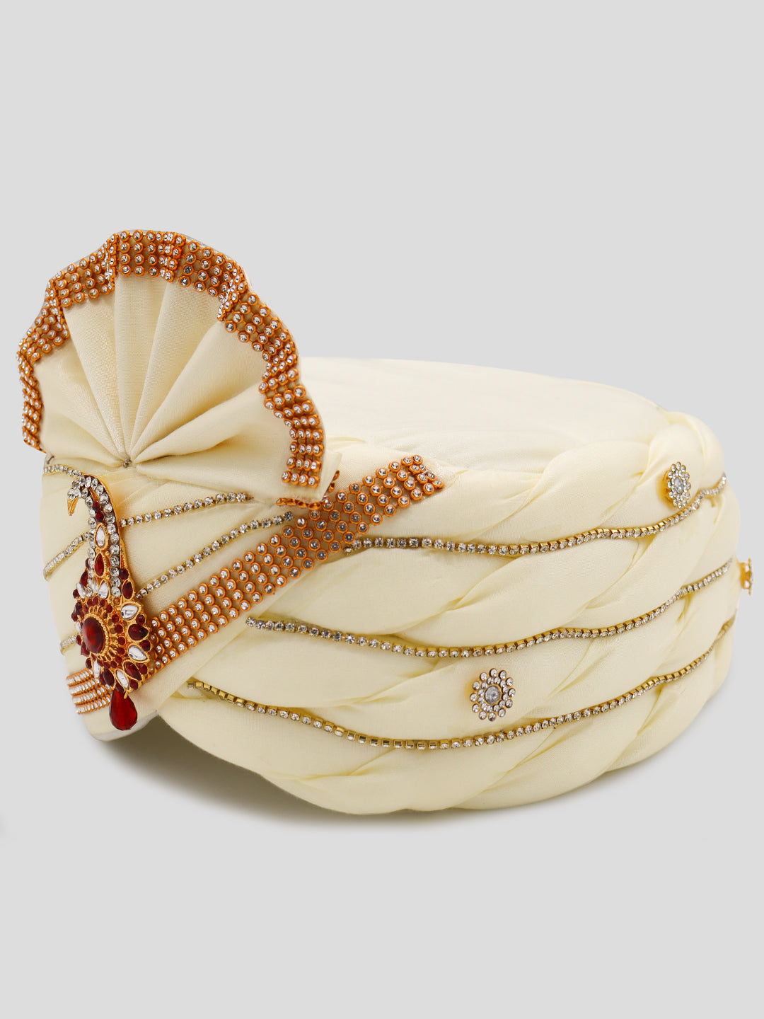 Traditional Silky Style Wedding Turban  - 80