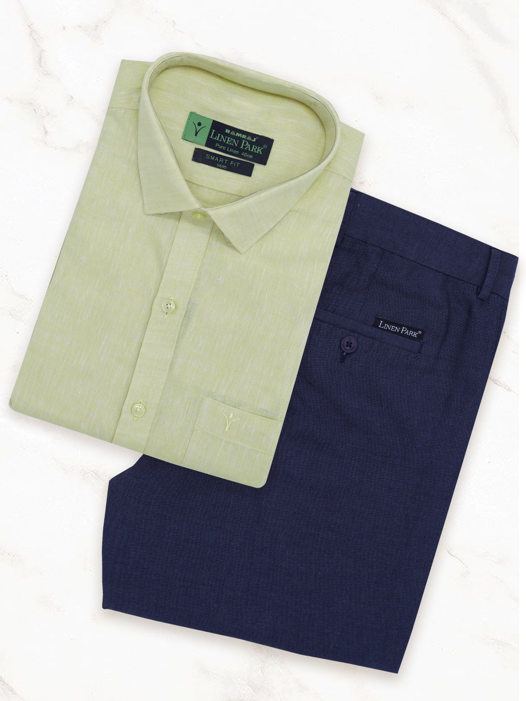 Mens Pure Linen Shirt and Pant Combo L86