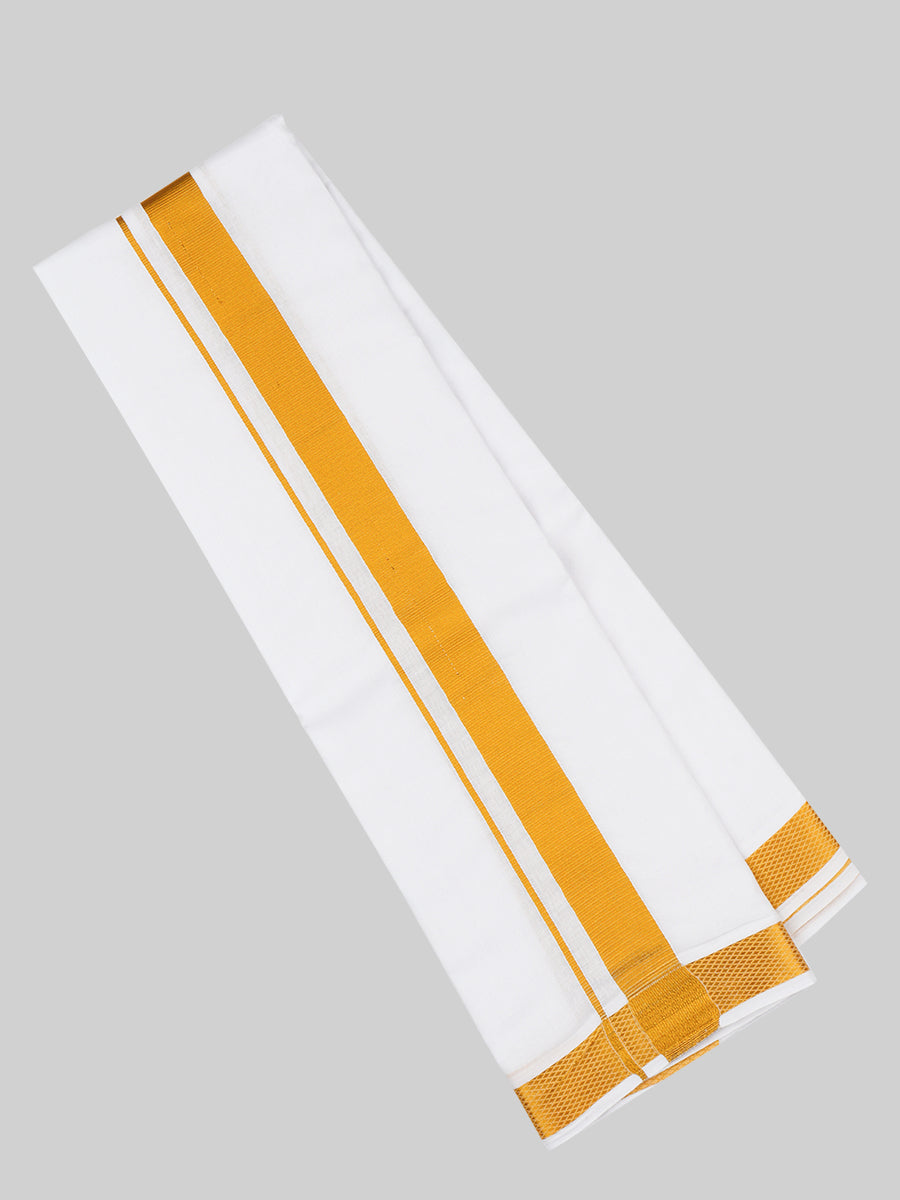 Vetha 1" Jari Towel White-view two