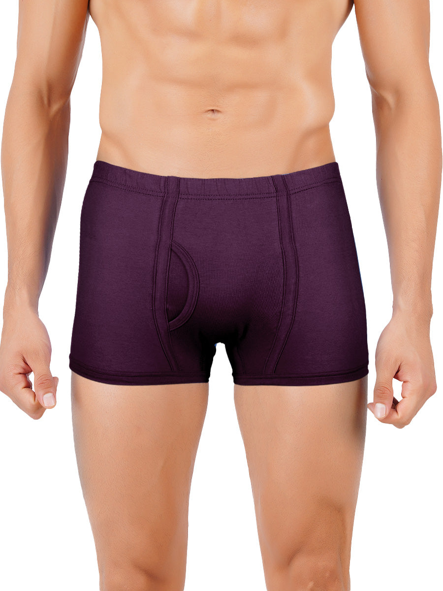 Combed Cotton without Pocket Trunk Inter Elastic Vintrack (2PCs Pack)-Front view