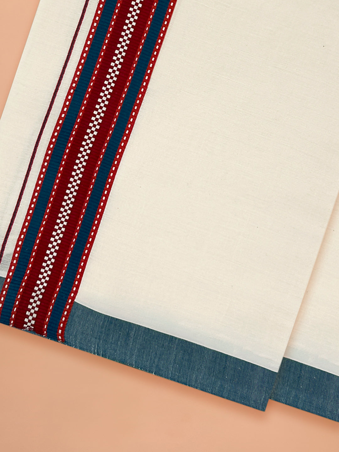 PANCHAA™ Handwoven Azo-Free Dyes Extra Weft Dhoti D2