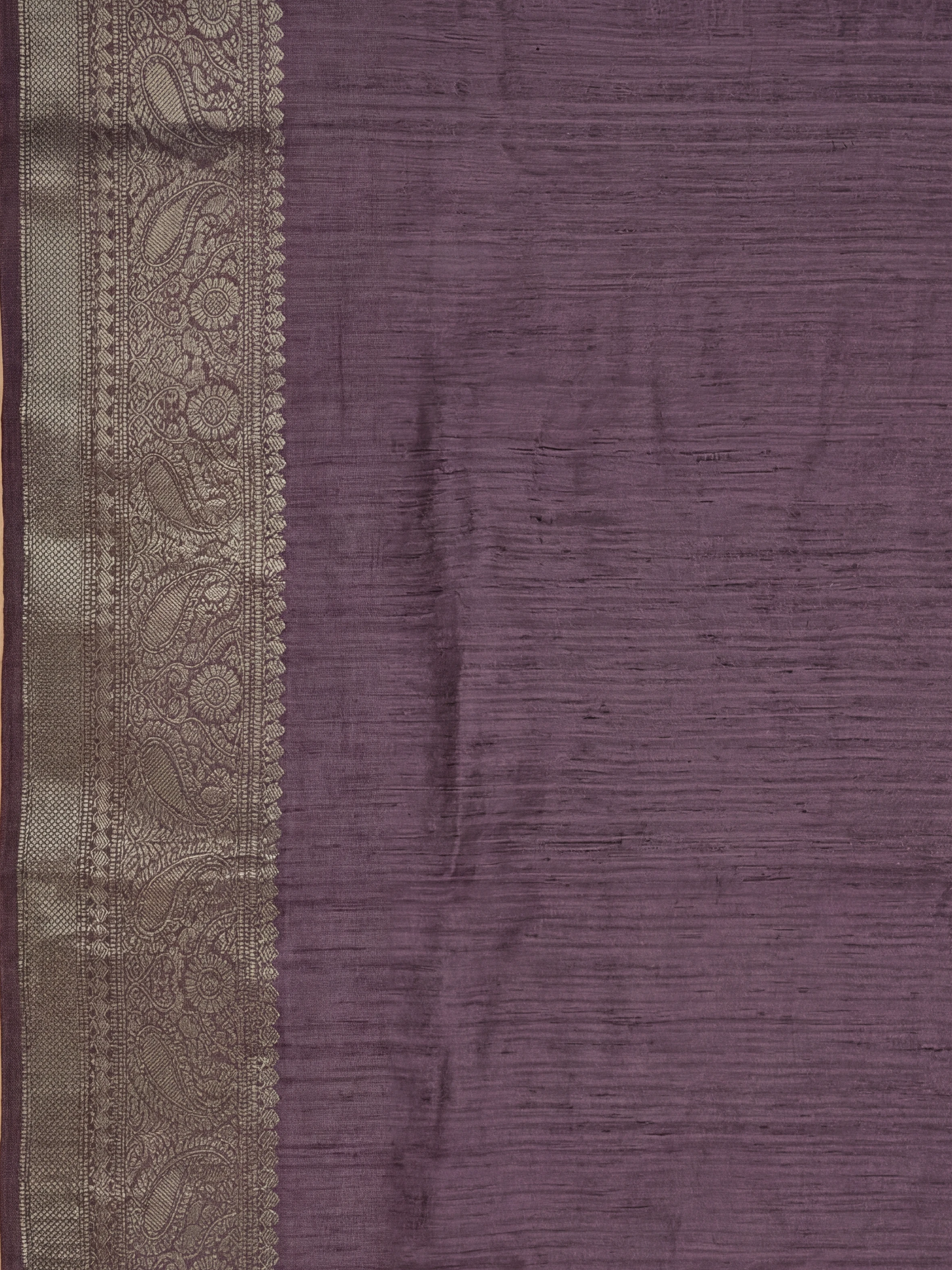 Women Semi Tussar Violet Saree ST335