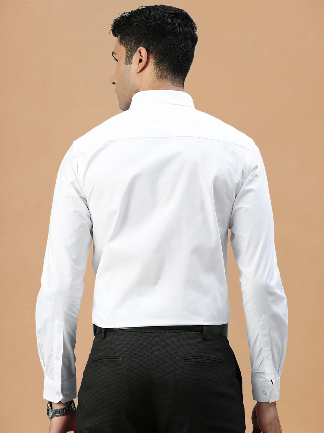 Smooth Weave 100% Cotton White Shirt - Super Faast