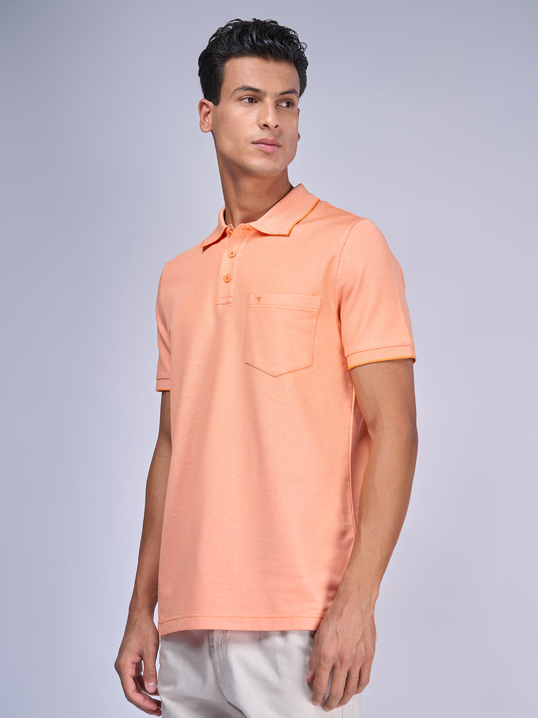 Men Cotton Rich Smart Fit Expert Polo T-Shirt Orange EP35