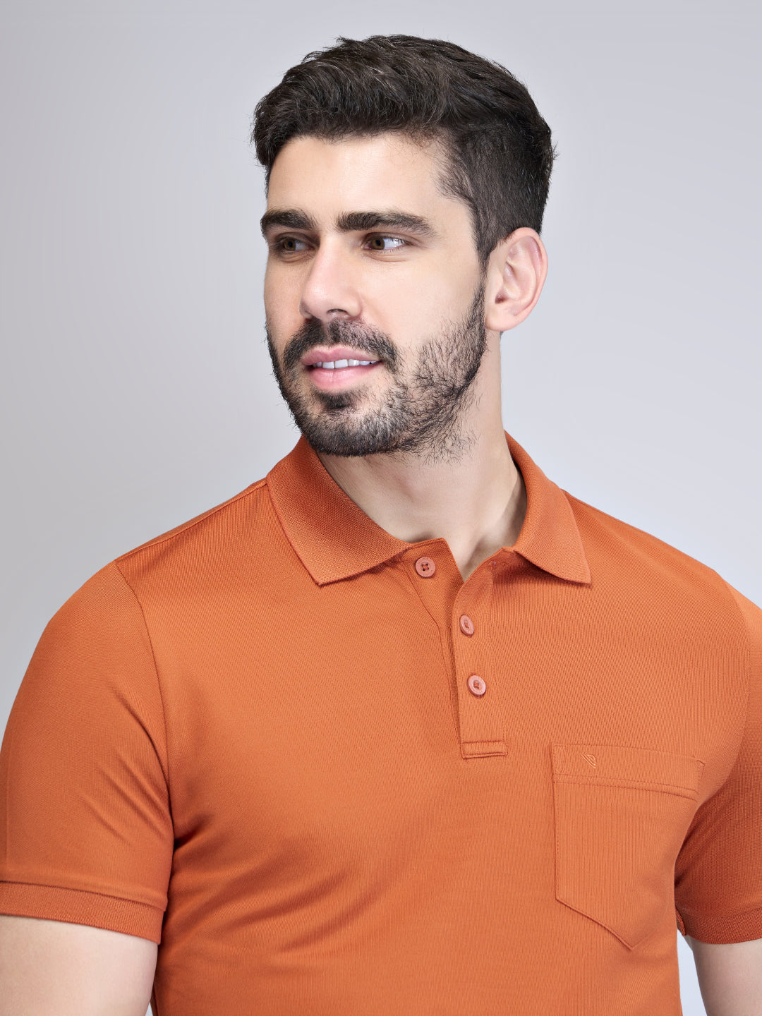 Men Cotton Rich Smart Fit Expert Polo T-Shirt Burnt Orange EP23
