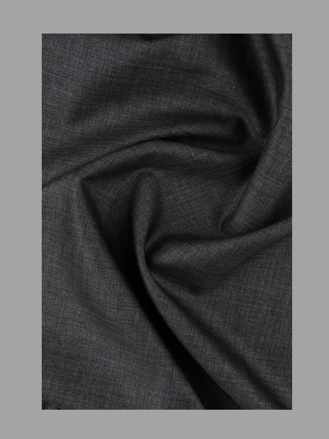 Men  Poly Viscose Blend Pants Fabric Dark Grey Fun Days