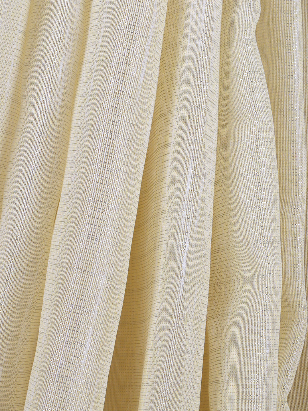 Women Semi Linen Saree Light Yellow SL215