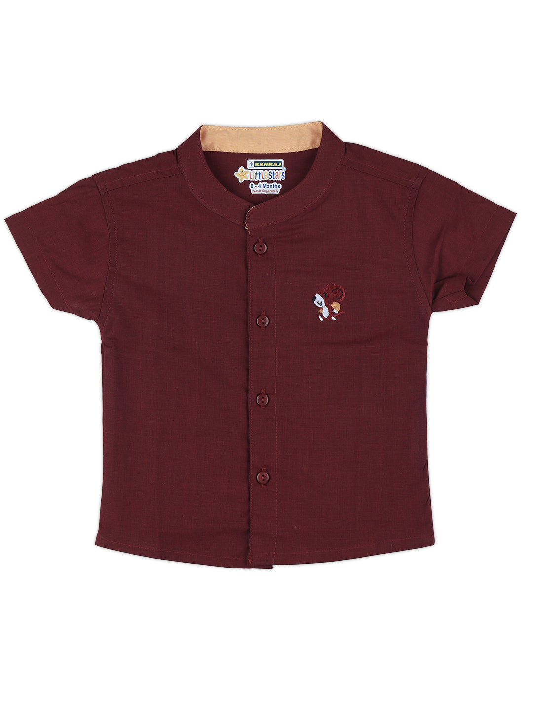 Born Baby Shirt with Pant and Panchakacham Set Maroon G12