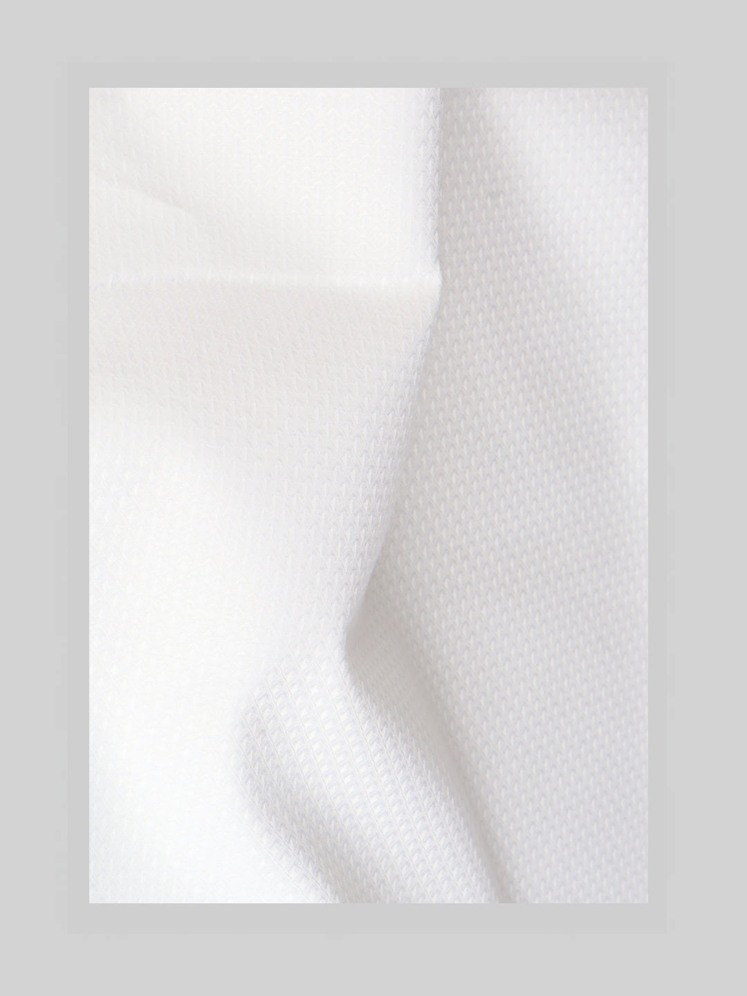 Men 100% Giza Cotton Self Design White Shirt Fabric Mosco Dobby