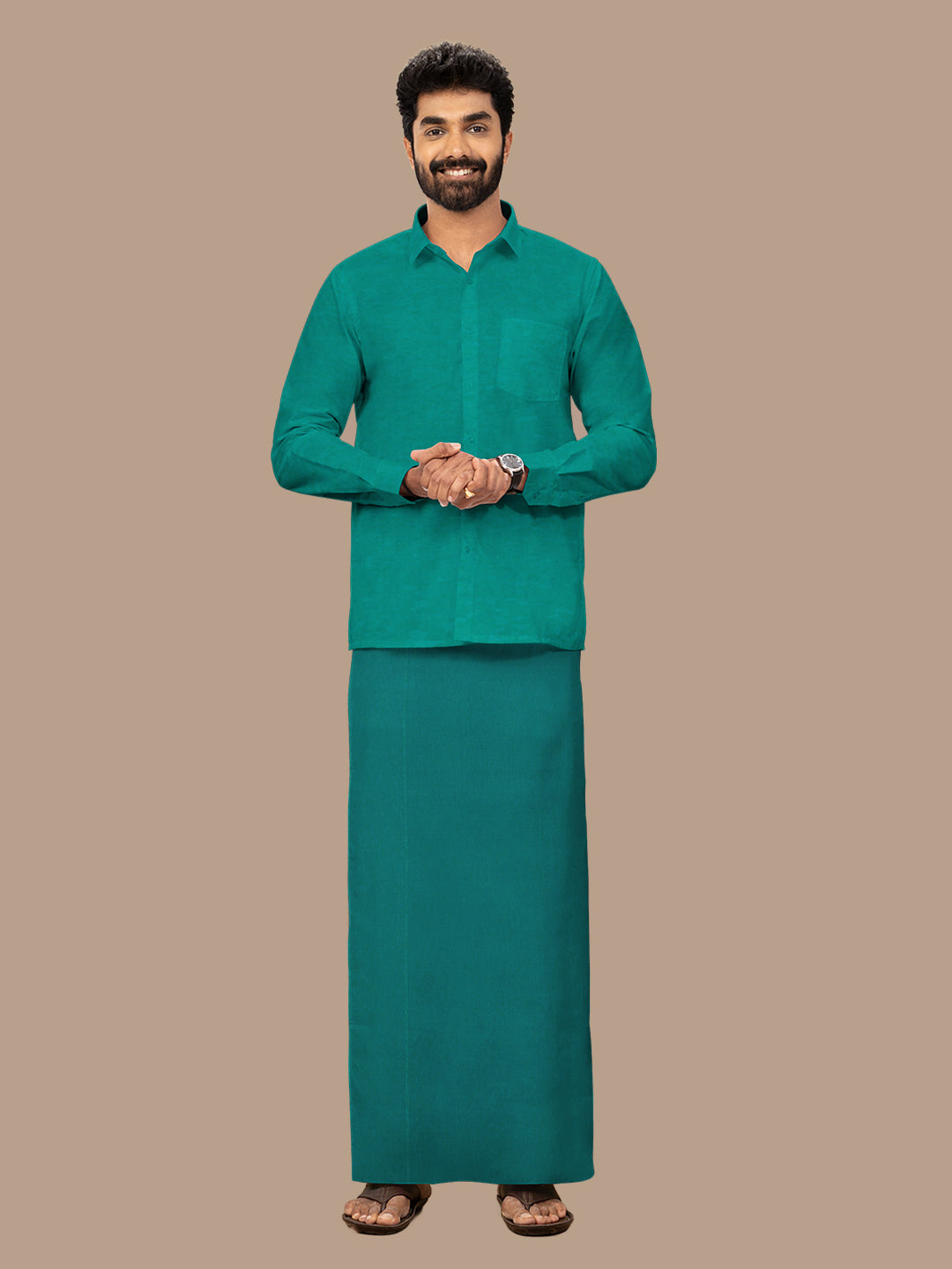 Mens Devtional Dhoti Poojan Paramas Green