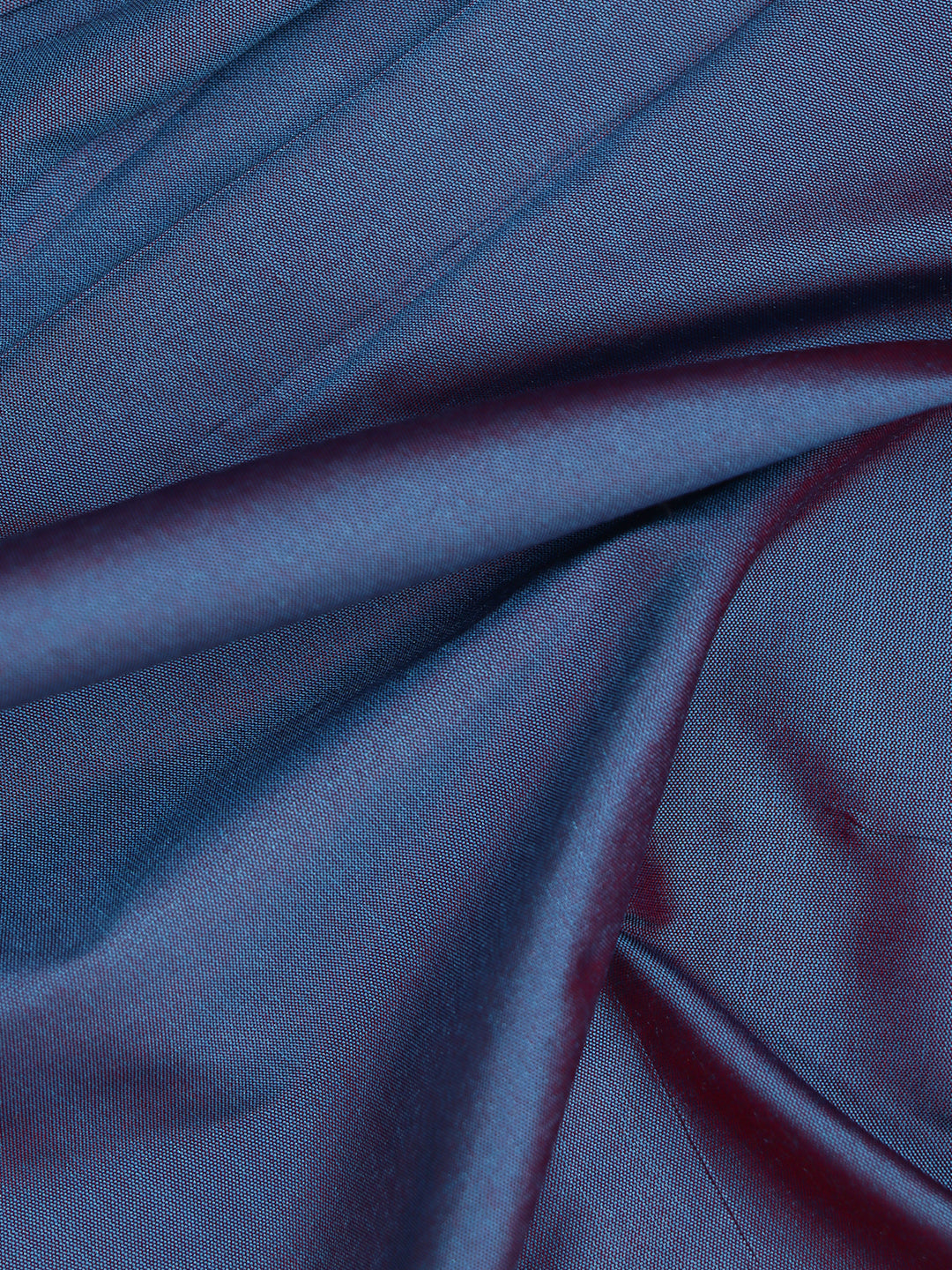 100% Silk Slubless Dupion Men Shirting Fabric Fedaral Blue