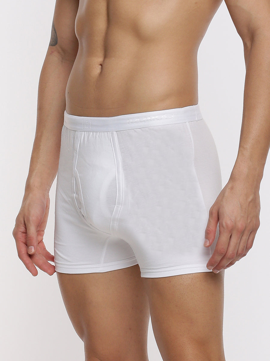 Finest Absorbent Cotton White Trunk without Pocket Imaxs Rib (2PCs Pack)-Side alterntive view