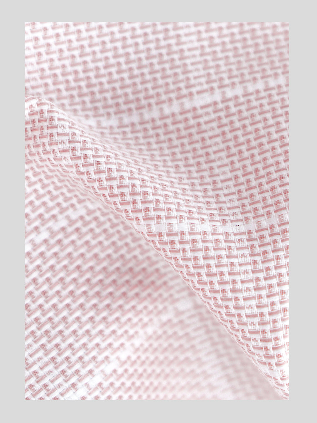 100% Giza Cotton Self Design Light Pink Shirt Fabric Casino Grand