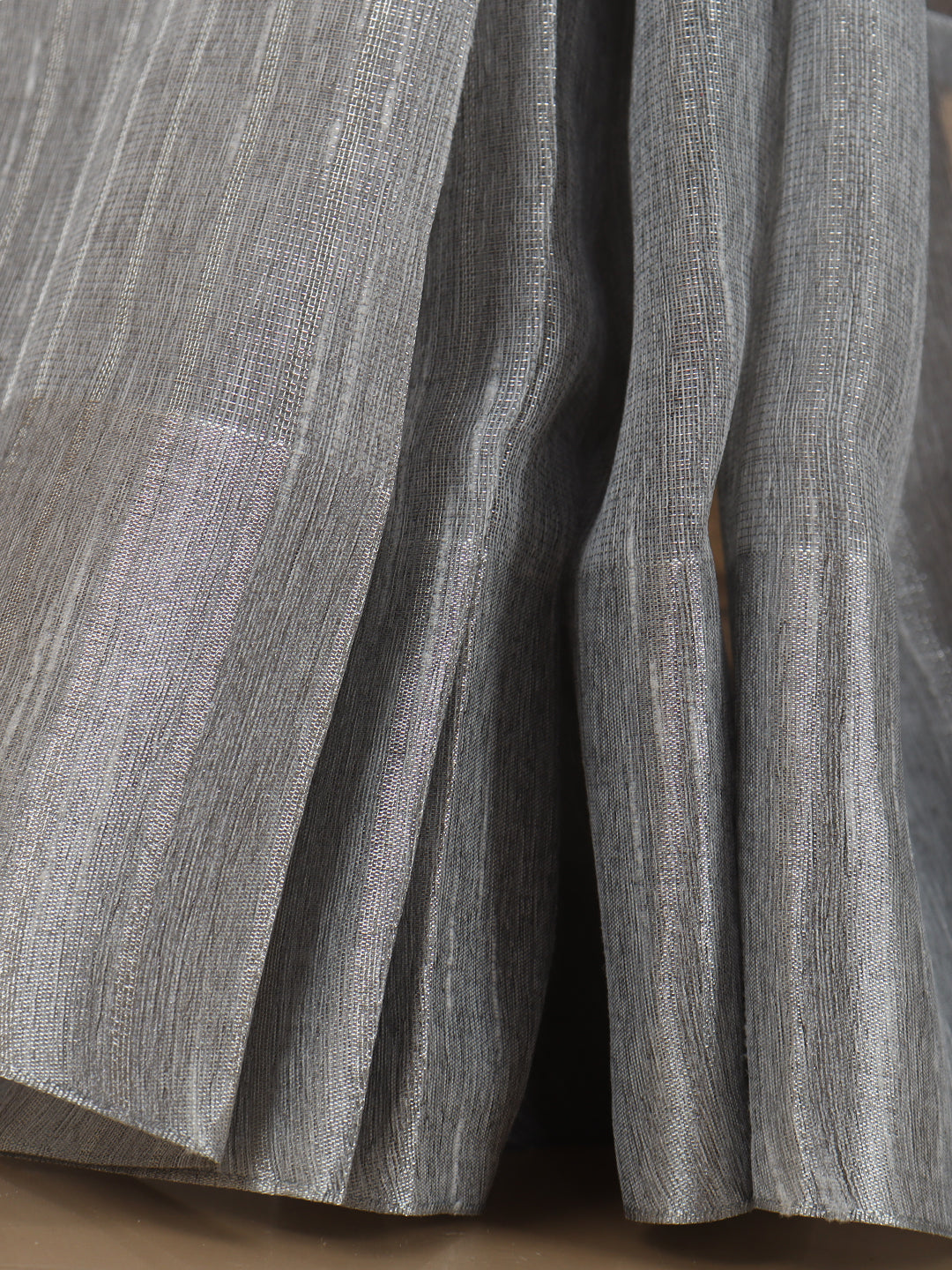 Women Semi Linen Saree Light Grey SL216
