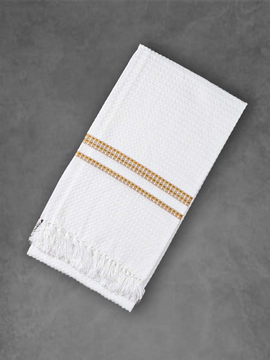 Comfort Cotton Unique Weaving Pattern Bath Towel 1049-Golden