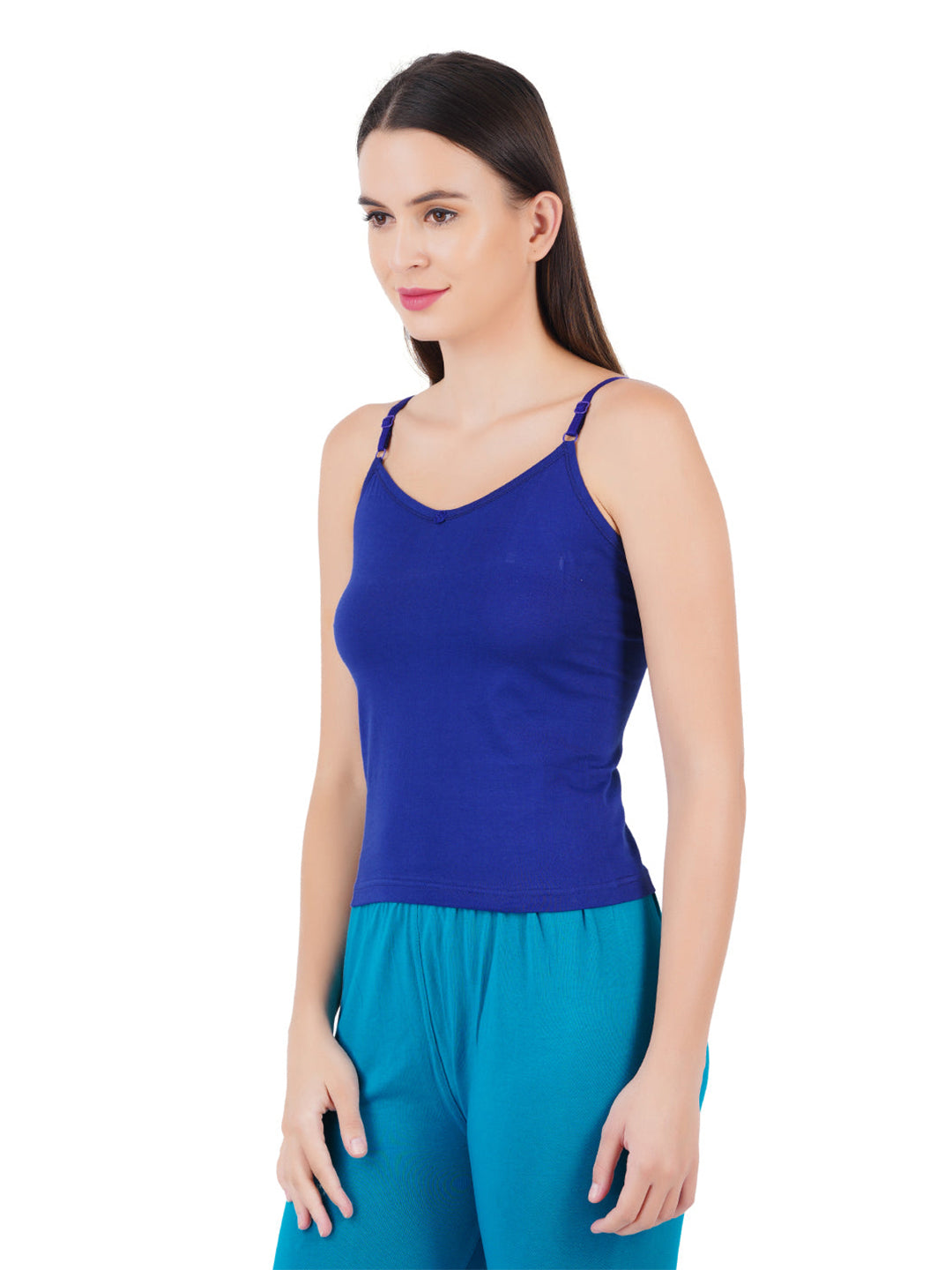 Women Adjustable Straps Assorted Colour Camisole Petals (Pack of 2)