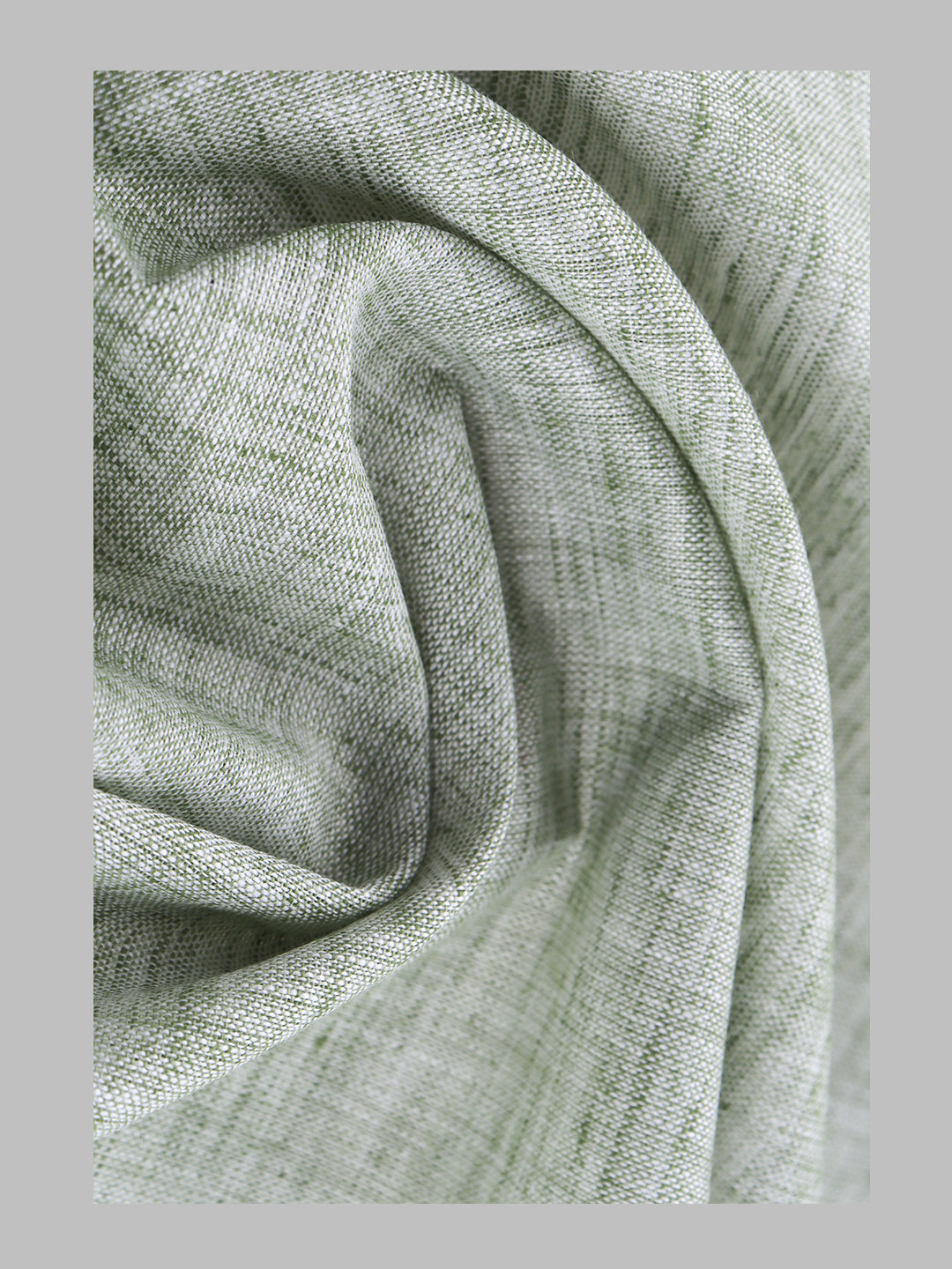 Men Cotton Blend Light Green Self Design Shirt and Kurta Fabric Lampus