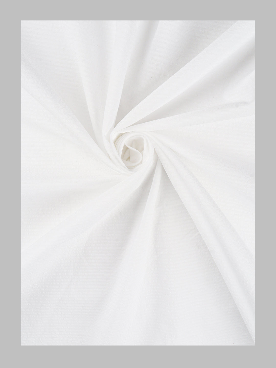 Men 100%Cotton Self Design White Shirt Fabric Classic Art