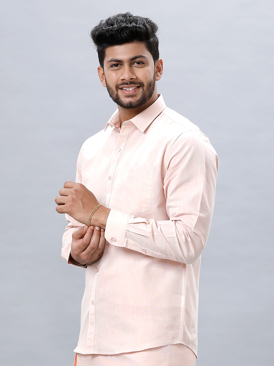 Men Copper Tissue Shirt Sankalpam