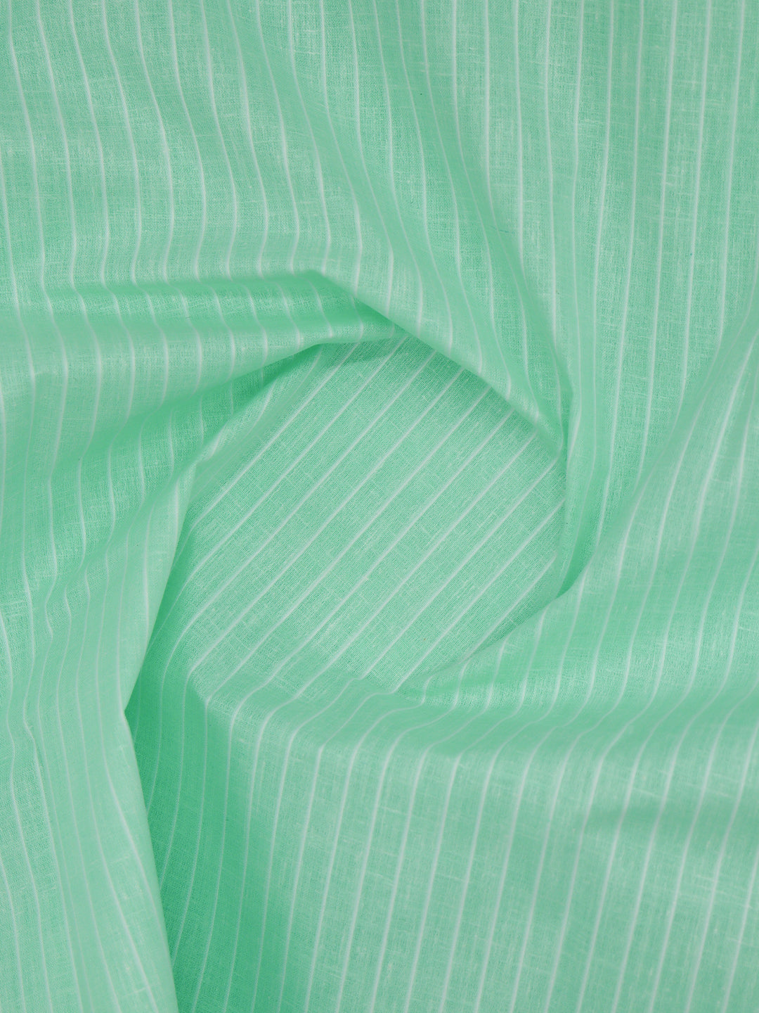 Men Cotton Rich Striped Shirt Fabric Green High Style