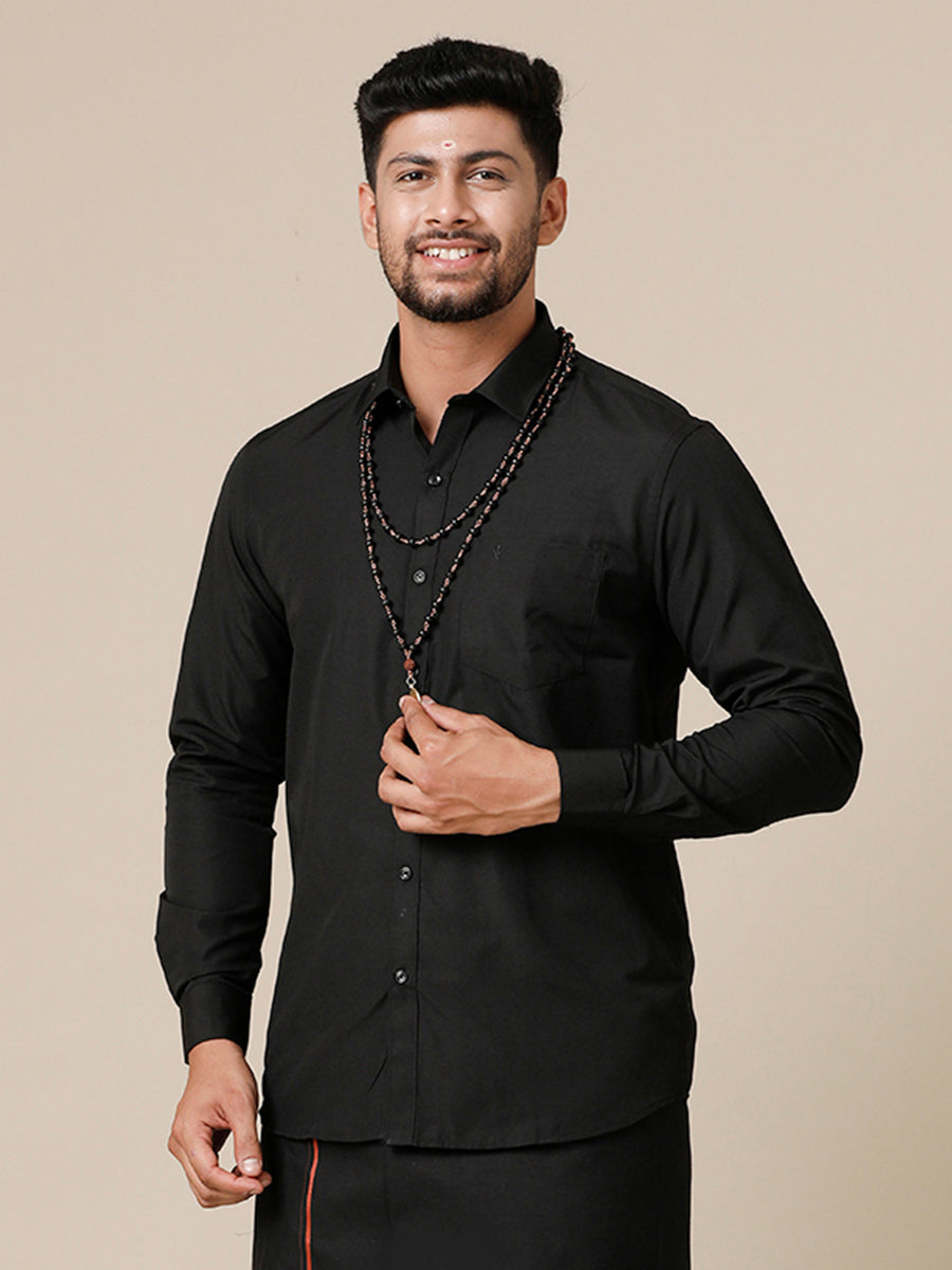 Mens Devotional Shirt Full Sleeves Culture Club Black