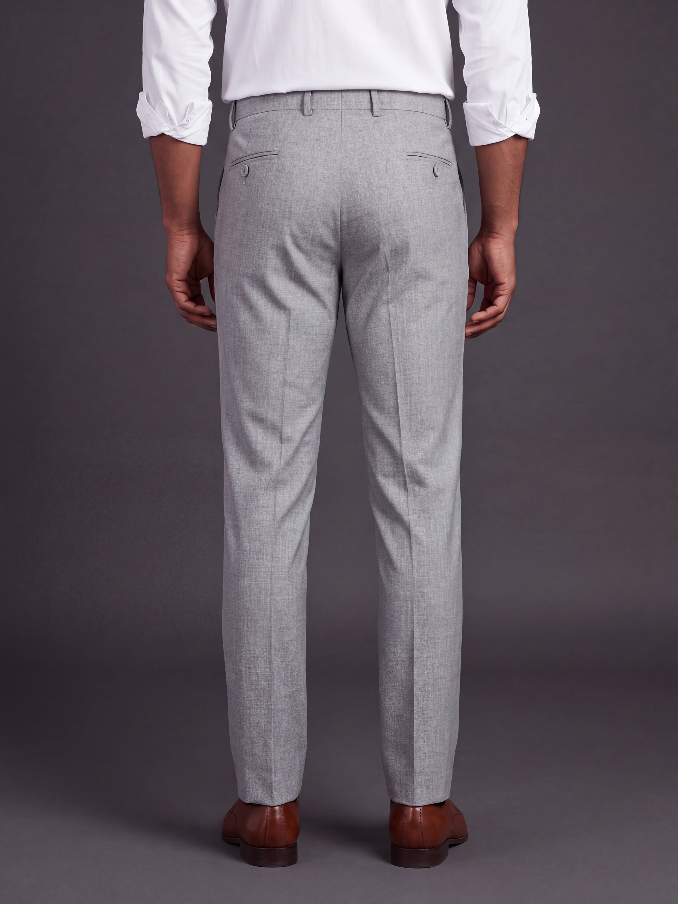 Prima Club Cotton Poly Viscose Stretchable Waistband Grey Pants