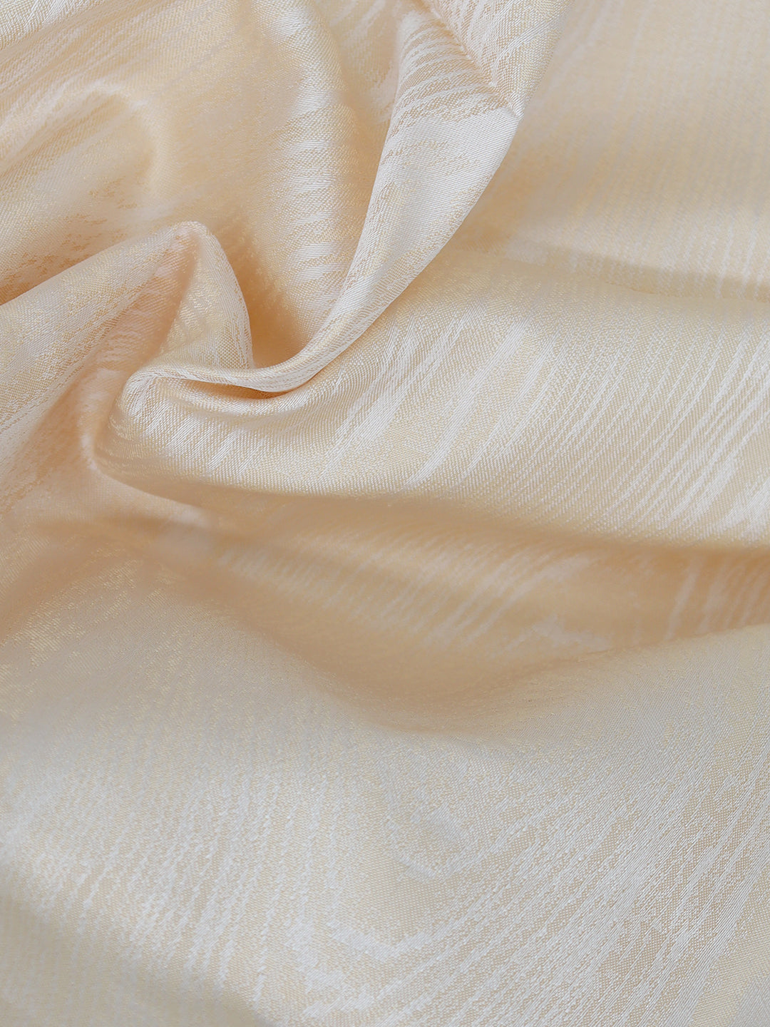 100% Pure Silk Wood Design Kurta Fabric Cream