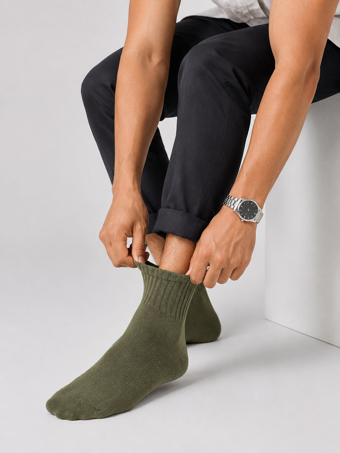 Men Assorted Bamboo Sports Ankle Length Socks SAS4
