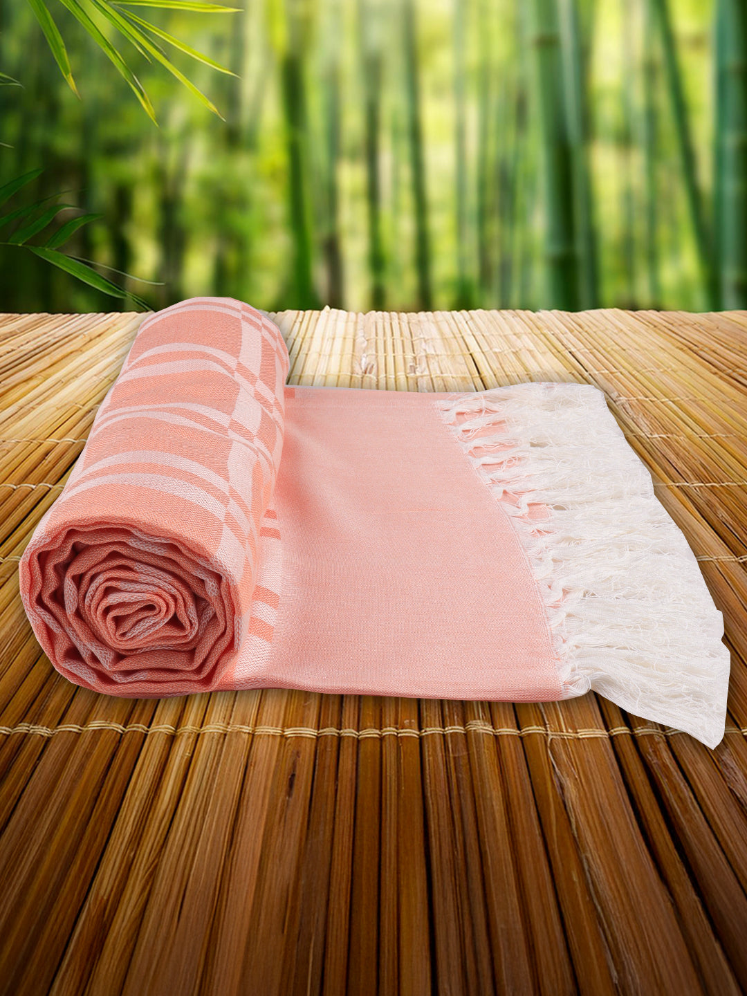 Ultra Soft Absorbent Bamboo Cotton Peach Bath Towel BC02