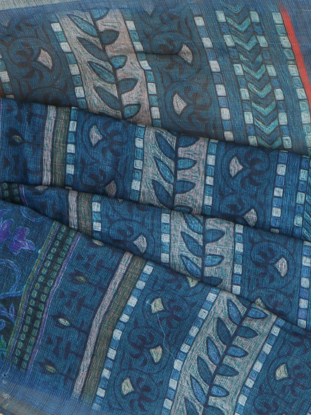 Women Blue Semi Linen Saree SL228