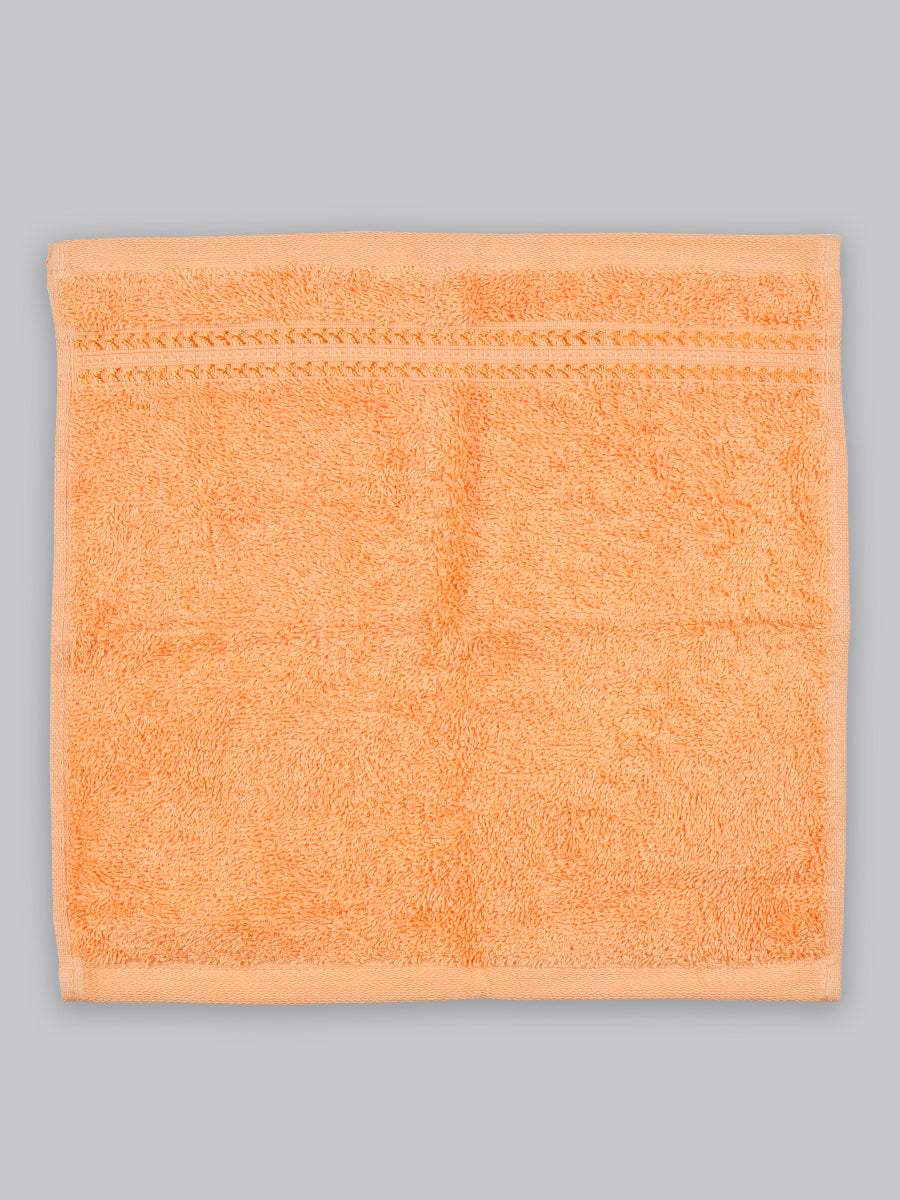 Premium Soft & Absorbent Cotton Bamboo Orange Terry Face Towel FC1 ( Pack of 4 )