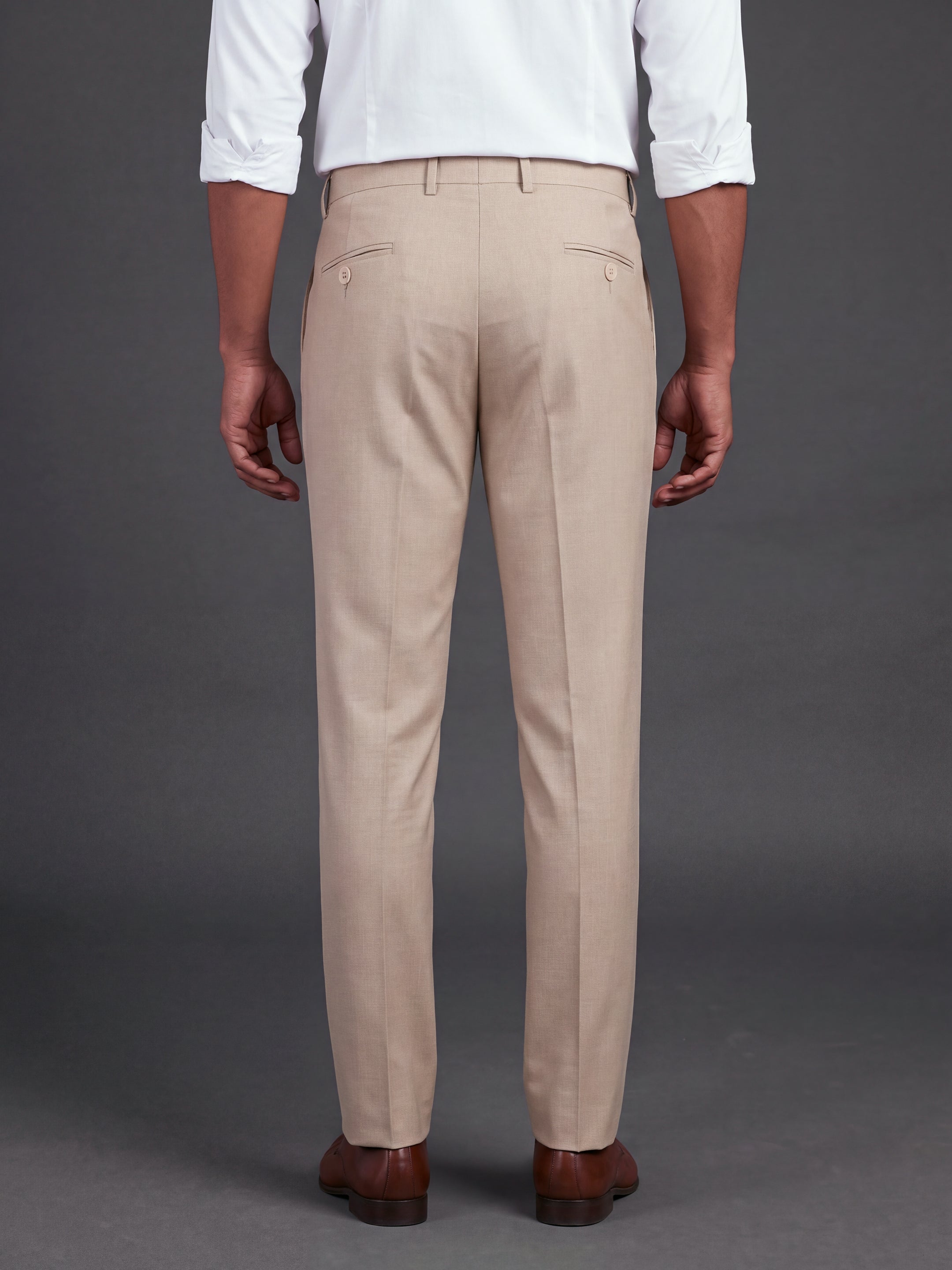 Prima Club Cotton Poly Viscose Stretchable Waistband Khaki Pants