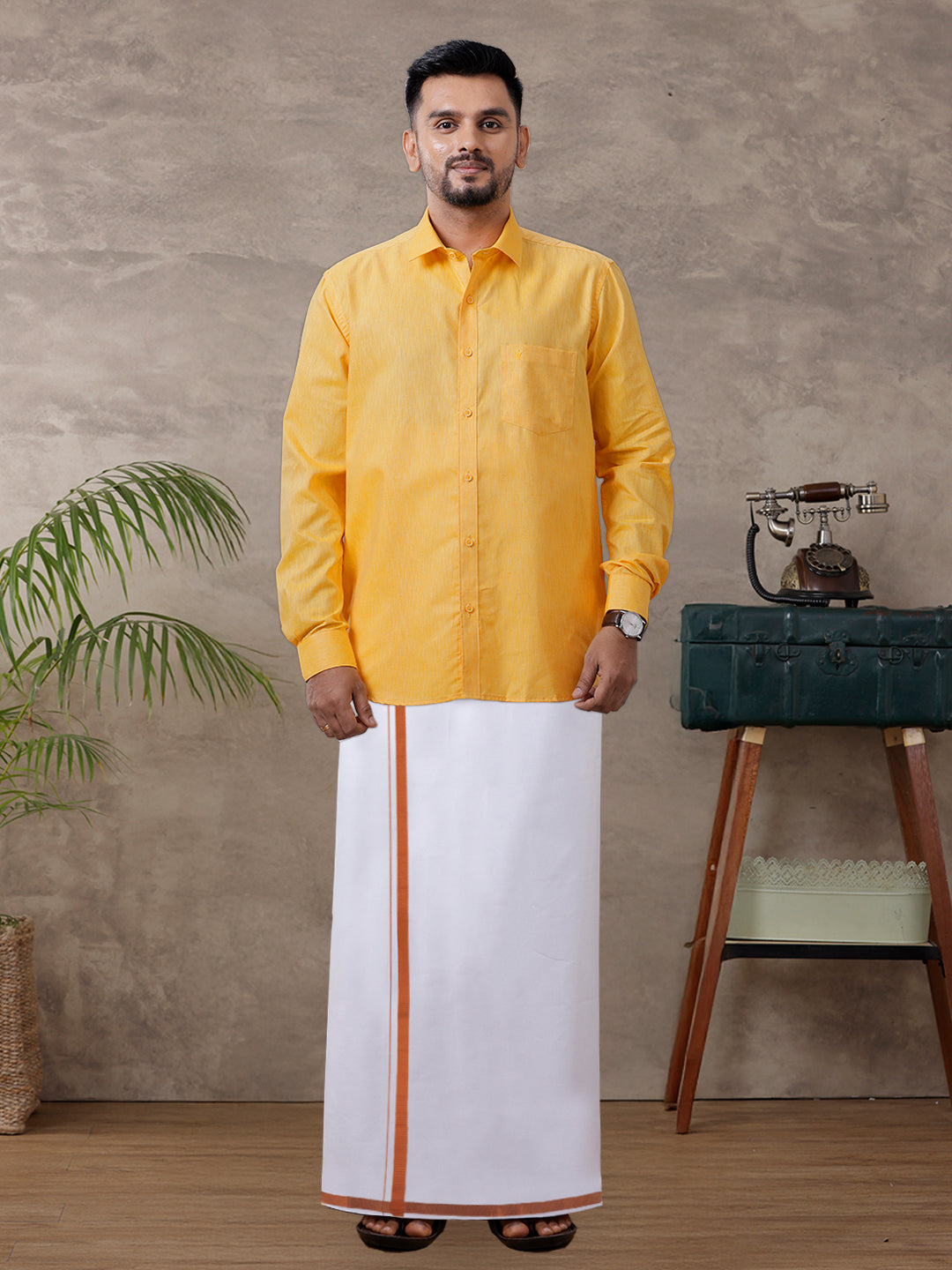 Vetti Vaaram Dhoti and Shirt Set V8