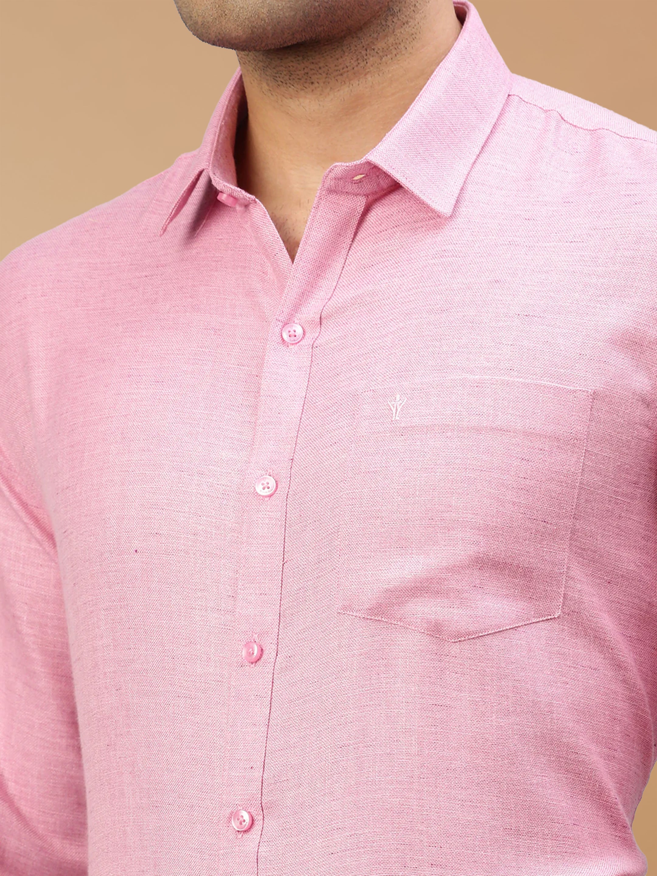 Cotton Rich Purply Pink Regular Fit Shirt T7 CG13